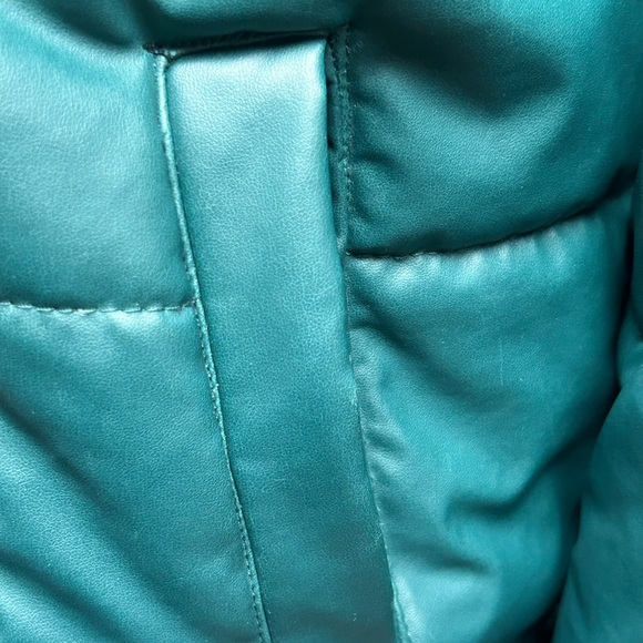 Ashley Stewart Teal Puffer Jacket Size 14/16 - Picture 5 of 12